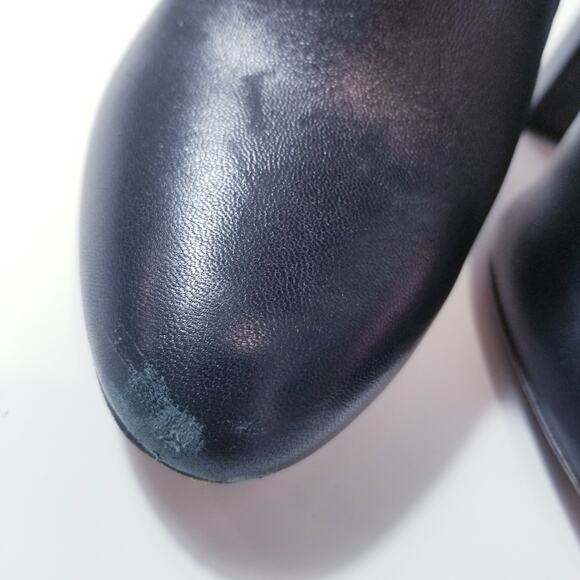 Aquazurra Black Leather Over the Knee Heels Boots - Picture 4 of 13